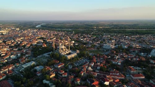 Ville d'Edirne dans la mosquée Selimiye