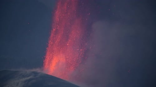 Cumbre Vieja volcanic eruption in La Palma Canary Islands 2021