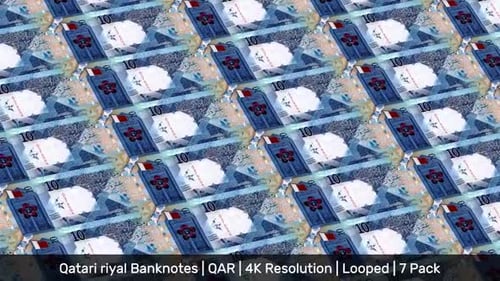 Qatar Banknotes Money / Qatari riyal / Currency ر.ق / QAR/ | 7 Pack | - 4K