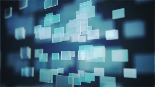 Blue Glass Squares