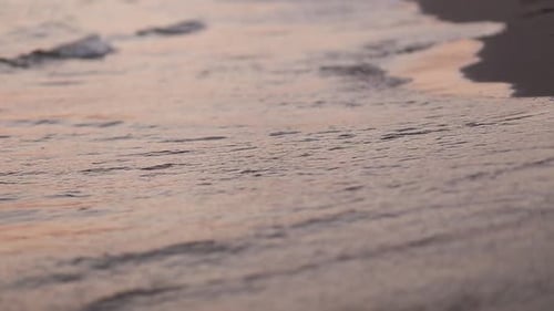Beach Waves At Sunset