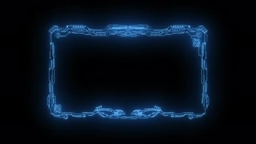 Línea Plexus de tecnología digital Hud Frame, canal alfa