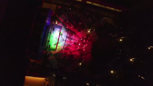 People Dancing on the Show in a Luxury Hotel