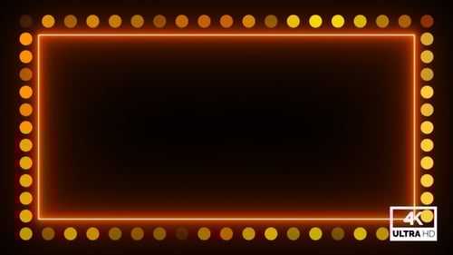 Neon Marquee Light Frame Animated Border