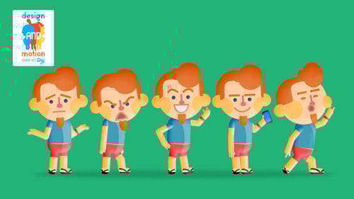 Animated Cartoon Boy Character Loops and Actions