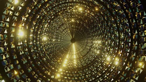 Luxury In Gold Chain Tunnel 04 4K