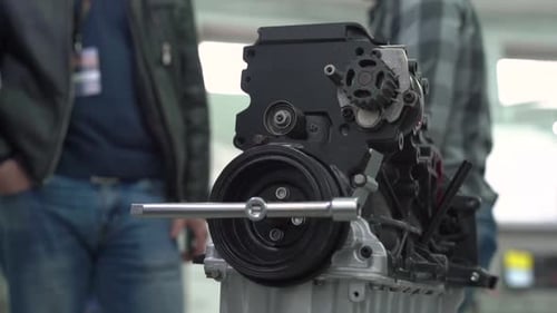 Car Engine On Station