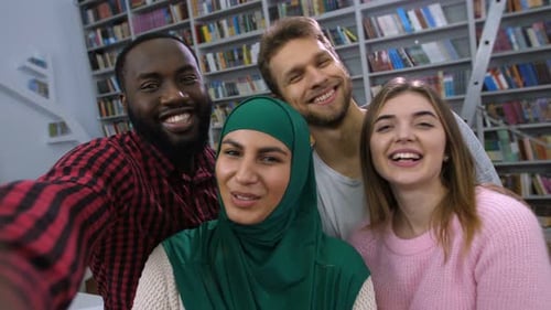 International Students Posing for Selfie Shot