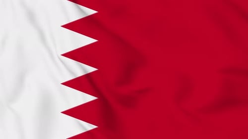 Realistic Waving Flag of Bahrain Animation