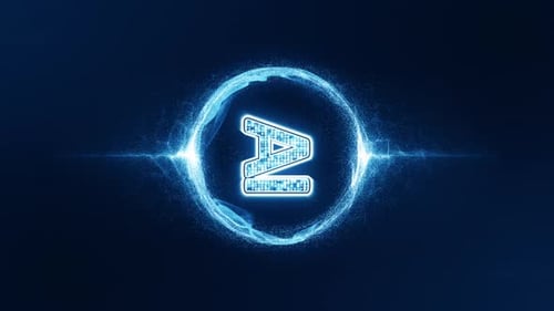 Futuristic Digital Particle Logo Reveal Intro