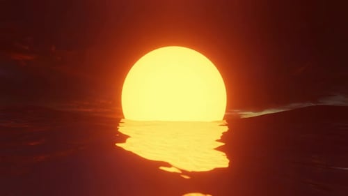Sonnenuntergang am Meer 4K