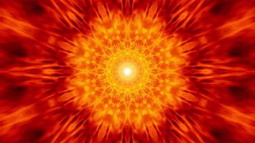 Boucle de tunnel de pompiers Burning Ancient Shape 4K