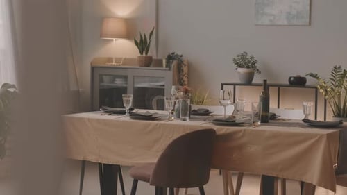 Set Festive Table at Home View