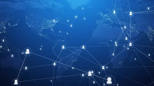 Modern Global Network Connection Animation