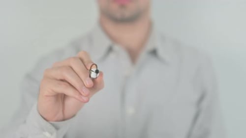 Agenda Writing on Screen with Hand