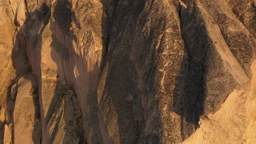 Geological Rock Formations at Cappadocia, Turkey.