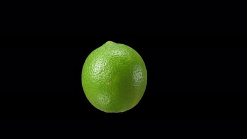 Limón realista que gira con canal alfa