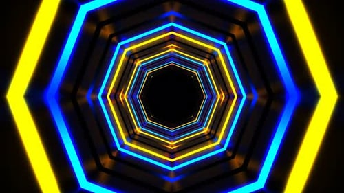 Bucle túnel de neón 4K