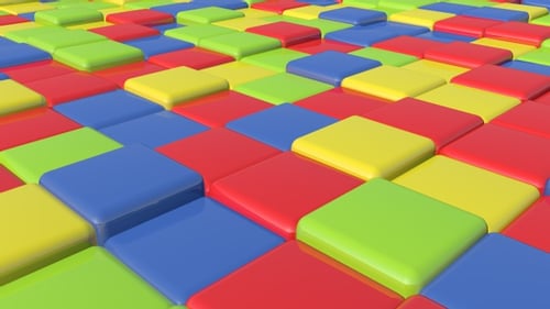 Colorful Geometric Bouncing Blocks Loop Background