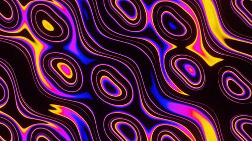 Abstract Morphing Neon Wavy Glowing Lines Background
