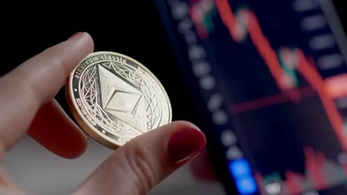 Holding Ethereum Coin Near Stock Market App