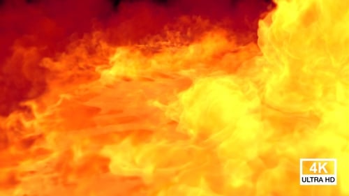 Le feu coulait et se propageait en tombant sur le sol