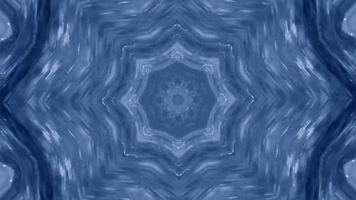 Fluid Blue Abstract Kaleidoscope Motion Background