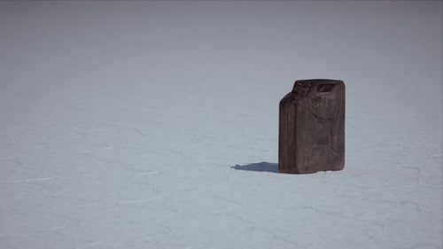 Old Metal Fuel Canister at Salt Flats in Utah