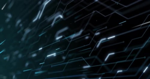 4K high technology seamless loop of the futuristic circuit board.