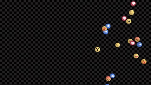 Animated Social Media Reaction Emojis Overlay