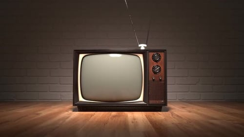 Retro Television Screen Reveal Intro