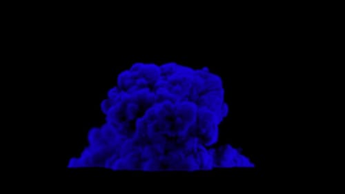 Expanding Blue Smoke Volumetric Effect