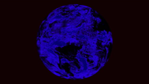 Moon Spinning Blue Color Animation