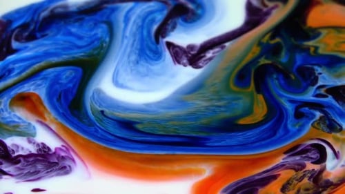 Abstract Swirling And Spreading Colors