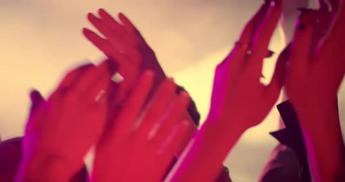 Energetic Crowd Dancing at a Vibrant Nightclub Party