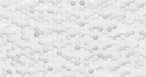 White Abstract Hexagon Grid Seamless Loop Background