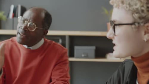 Diverse Colleagues in Office Having a Meeting
