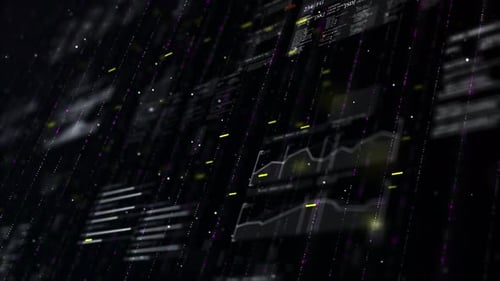 4K Futuristic technology data background - Loopable