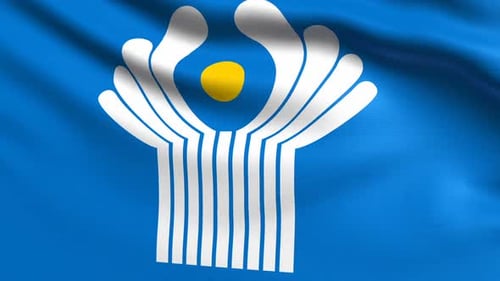 Commonwealth of Independent States Flag Waving Animation