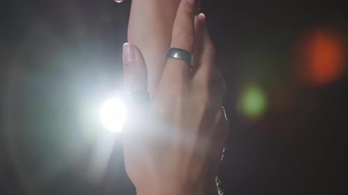 Elegant Hands Adorned with Stylish Silver Rings