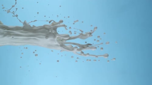 Milchspritzer in Zeitlupe, aufgenommen mit Phantom Flex 4K bei 1000 Bildern pro Sekunde