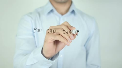 Writing You Can Change Message on Glass