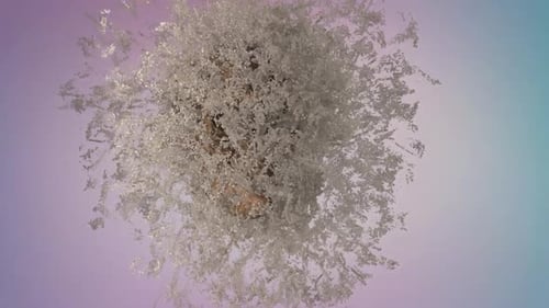 particle effect with skull on dark background