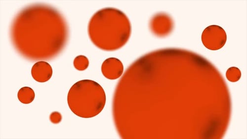 Abstract Floating Red Circles Motion Background