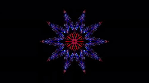 Glowing Particle Star Abstract Geometric Animation Loop