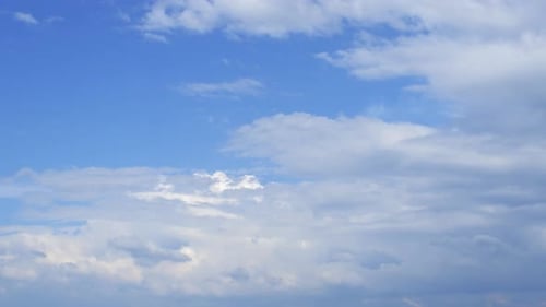 Vibrant blue sky with cloud on a cloudy day time lapse.