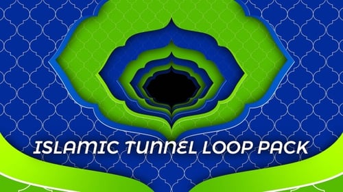 Islamic Geometric Pattern Tunnel Animation Background