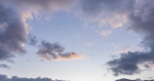 Timelapse of Epic Clouds at Mountain Medow at Autumn Time