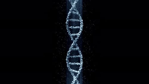 Animated DNA Double Helix Rotation Science Background