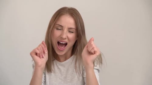 Woman Singing and Dancing Energetically